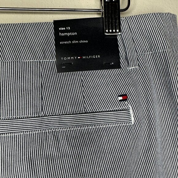 NWT TOMMY HILFIGER HAMPTON STRETCH STRIPED CHINOS - SIZE 12 - Picture 9 of 13